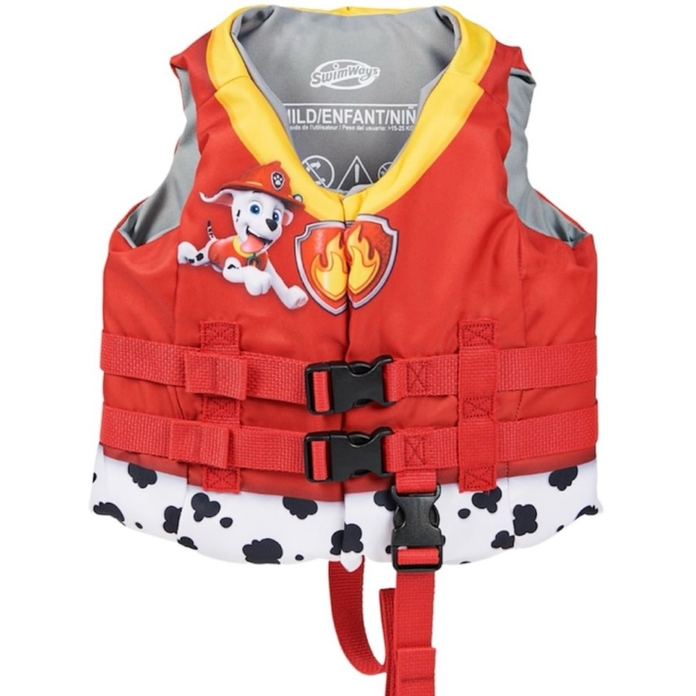 Paw Patrol Life Jacket Marshall Swimways Kids Child 33-55 Ibs Red NWT